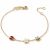 Variation Doré, rouge, blanc du produit Bracelet Coccinelle-Fleur-Abeille (or jaune 375°) de la marque Baby bijoux