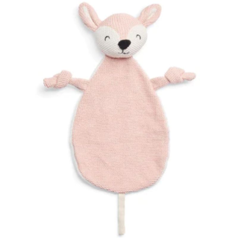 Doudou attache sucette biche en tricot rose pâle Jollein Produit 1 grande taille