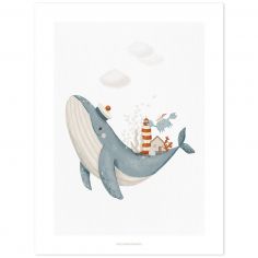 Affiche La baleine (30x40 cm) - Lilipinso