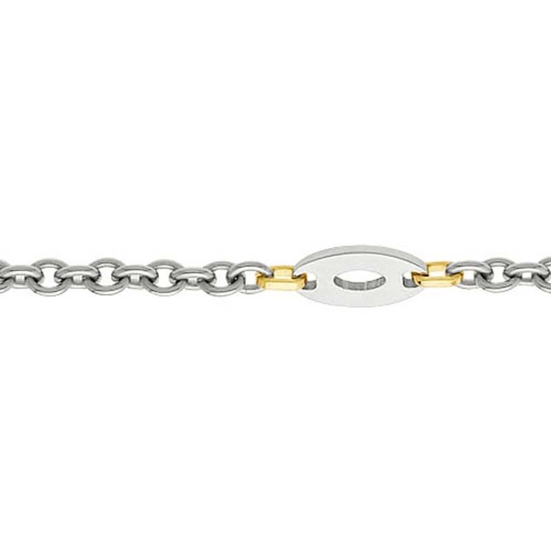 Bracelet bébé or et acier motifs ovales  Berceau magique bijoux