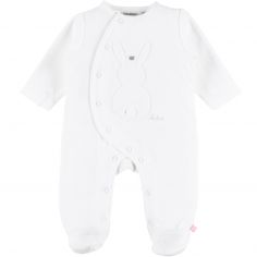 Pyjama chaud en velours Lapin écru (1 mois) - Noukie's