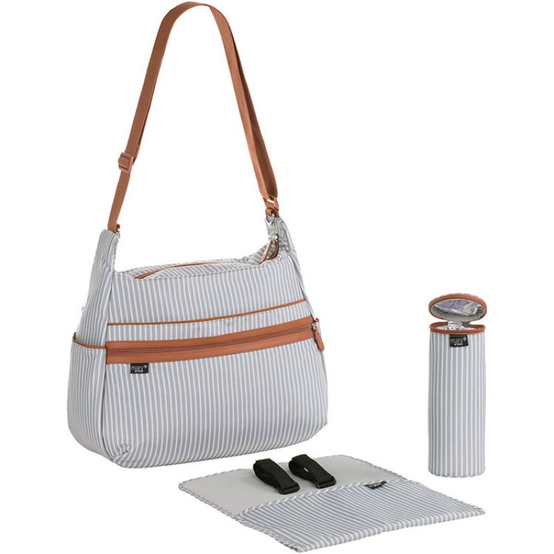 Sac à langer Marv gris rayé Lässig