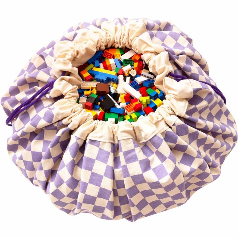 Sac à jouet 2 en 1 Noomad Original Vichy Purple Play&Go Produit 1