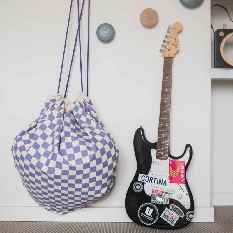 Sac à jouet 2 en 1 Noomad Original Vichy Purple Play&Go Ambiance 2