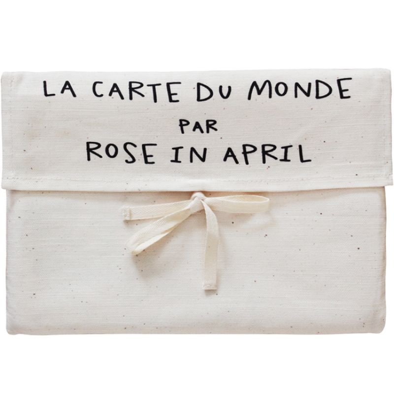 Affiche en tissu Carte du monde Rose in April Packaging 7