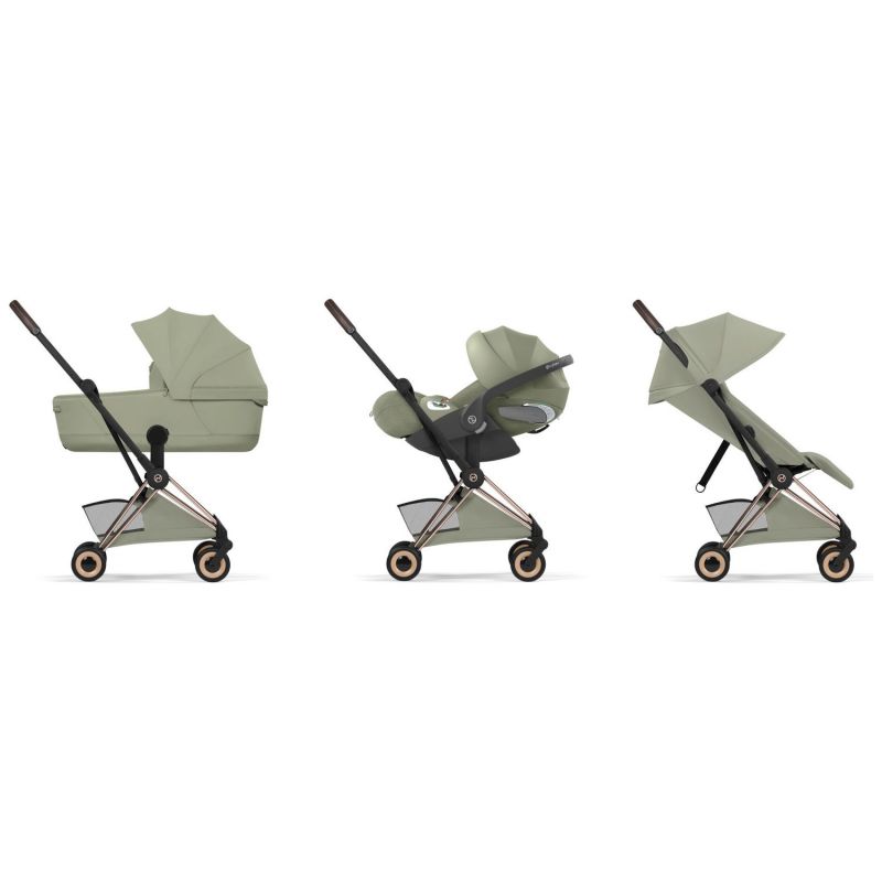 COŸA Style 2026 Poussette ultra-compacte et Châssis Rose Gold Sage Green Cybex Produit 7