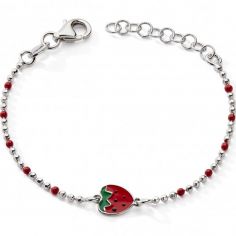 Bracelet Fraise 14,5 cm (argent) - Baby bijoux