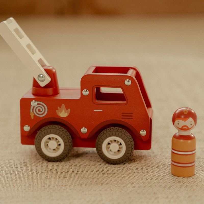 Camion de pompiers 1er âge en bois Little Dutch Ambiance 2