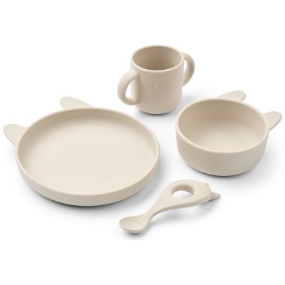 Coffret repas en silicone Vivi Rabbit Sandy (4 pièces) Liewood