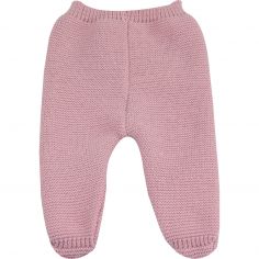 Pantalon en maille Rose (0-1 mois)