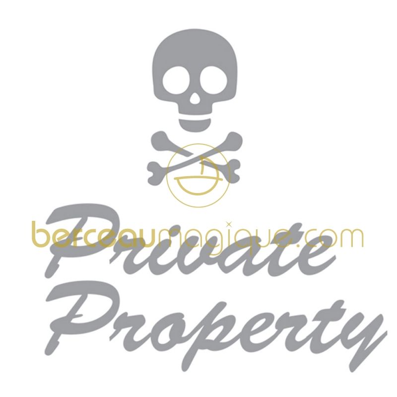 Sticker de porte Private property AFKliving