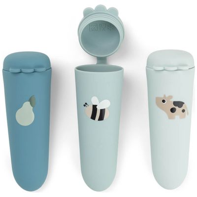 Lot de 3 moules à glace silicone Dotti Bleu - Reconditionné
