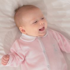 Pyjama en velours rose Sophie la girafe (1 mois)