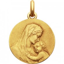 Médaille Maternité ronde (or jaune 750°)  par Becker