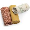 Set de 3 langes imprimés La forêt Mawa (personnalisable) Moulin Roty Produit 1