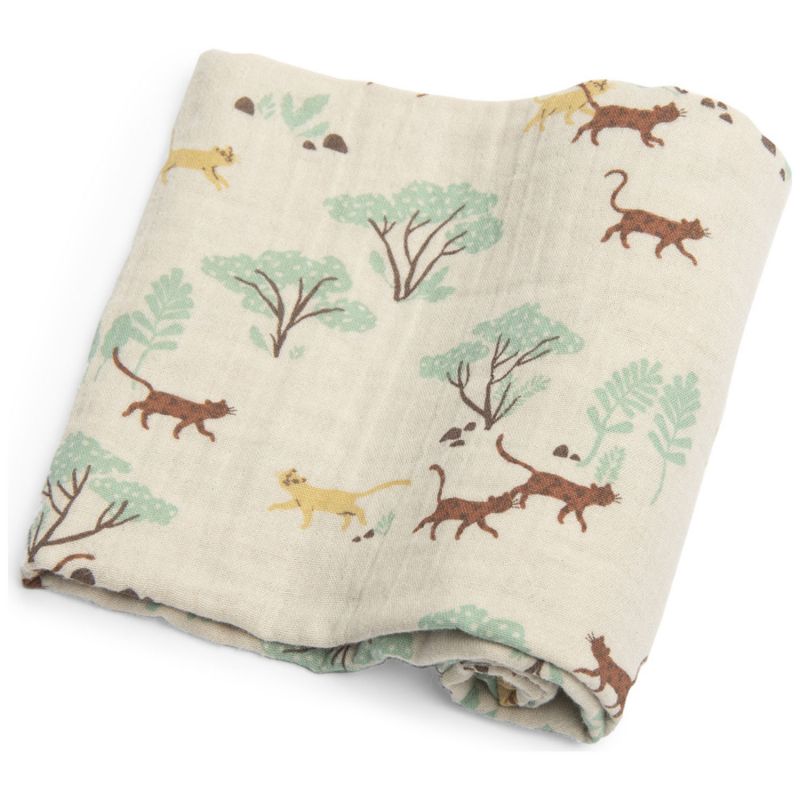 Set de 3 langes imprimés La forêt Mawa (personnalisable) Moulin Roty Produit 5
