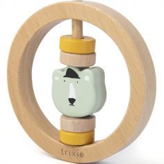 Hochet rond en bois ours Mr. Polar Bear - Trixie