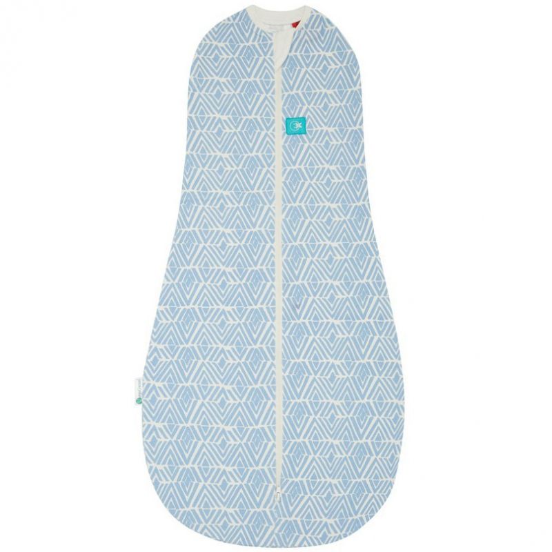 Gigoteuse d'emmaillotage légère coton bio ErgoCocoon Tribal blue TOG 0.2 (60 cm) ErgoPouch