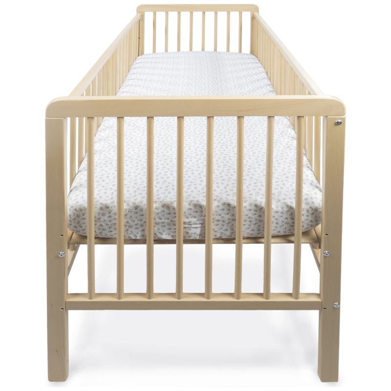 Drap housse pour berceau Little Bloom Fleurs Gris (120x60 cm) Pasito a pasito Produit 7