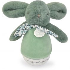 Veilleuse musicale culbuto vert sauge Lapin Doudou (24 cm) - Doudou et Compagnie