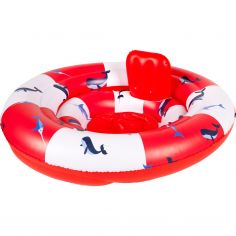 Bouée bébé Baleine rouge-blanc - Swim Essentials