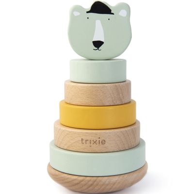 Tour à empiler en bois ours Mr. Polar Bear  par Trixie