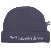 Bonnet de naissance doublé coton Petit concentré d'amour  par BB & Co