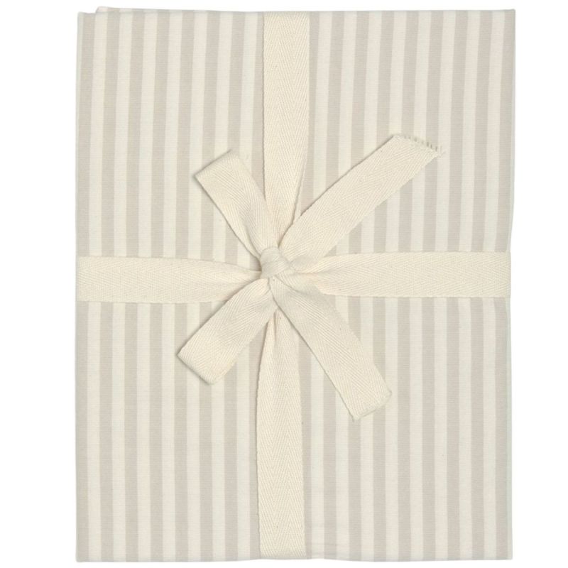 Drap housse en percale de coton Rayé Lin (50 x 83 cm) Kadolis Packaging 4