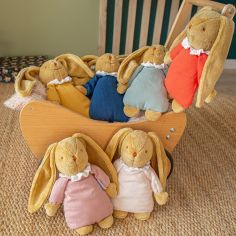 Peluche lapin nid d'ange vert céladon (20 cm)