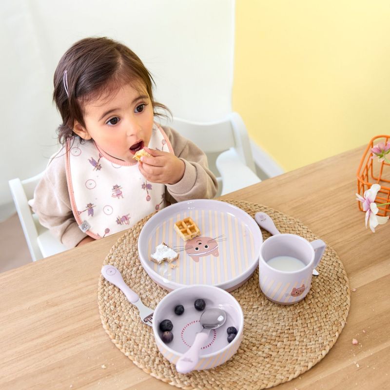 Coffret repas en porcelaine Tiny Team Chat Lässig Ambiance 4