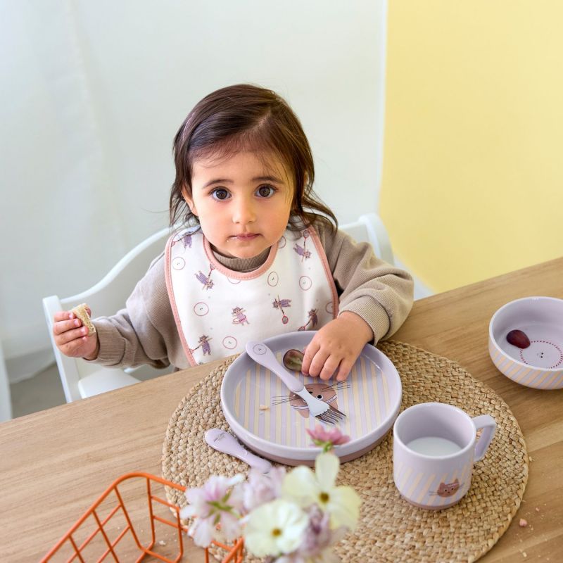 Coffret repas en porcelaine Tiny Team Chat Lässig Ambiance 6