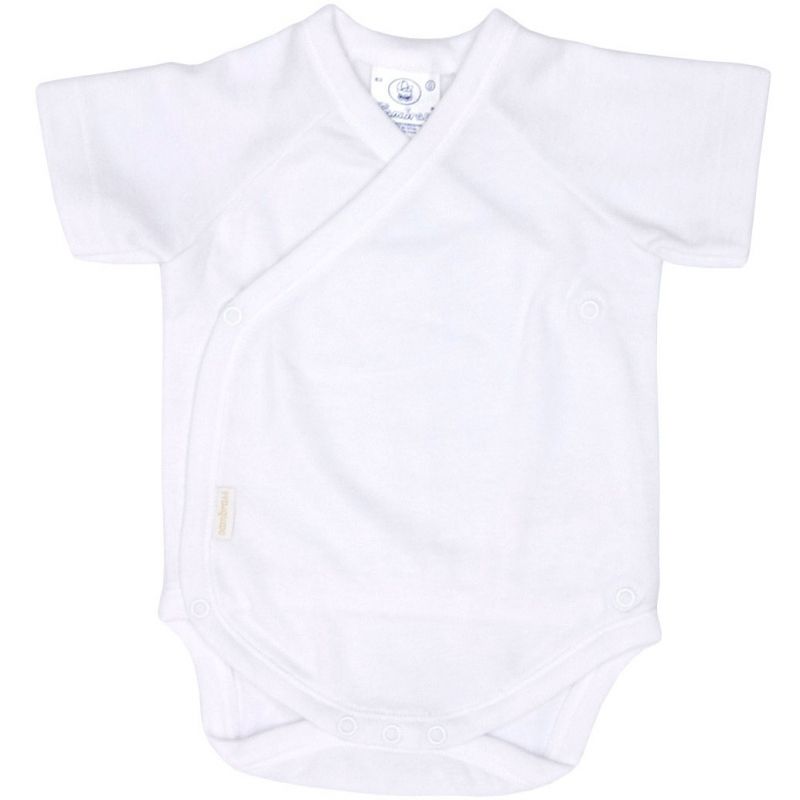 Body croisé manches courtes blanc (naissance : 52 cm) Cambrass