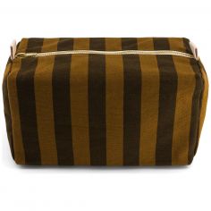 Trousse de toilette Vic rayée Cumin-Noir - Rose in April