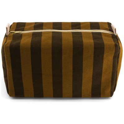 Trousse de toilette Vic rayée Cumin-Noir Rose in April