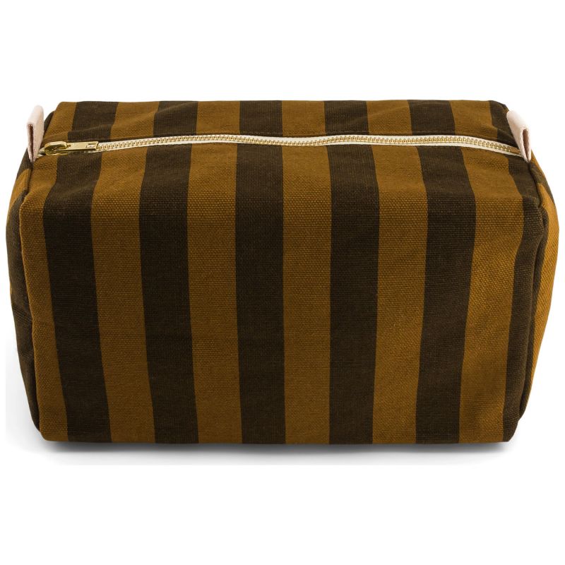 Trousse de toilette Vic rayée Cumin-Noir Rose in April Produit 1