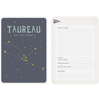 Affiche signe astrologique Taureau (21,4 x 32,5 cm)  par Milestone