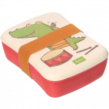 Lunch box en bambou crocodile Green  par Sigikid