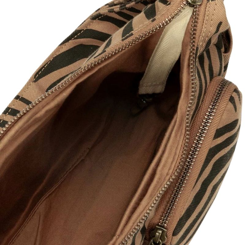 Sac multipoches Emile Zèbre Cannelle Hindbag Produit ouvert 5