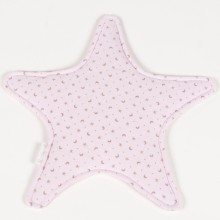 Doudou plat Elodie étoile rose clair (32 x 32 cm)  par Pasito a pasito