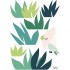 Planche de stickers A3 d'herbe et petit oiseau - Lilipinso