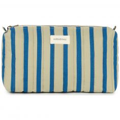 Trousse de toilette Stories Édition limitée Green blue stripes - Nobodinoz
