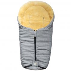 Chancelière pour siège-auto bébé en peau d'agneau NAADJA gris clair - Kaiser