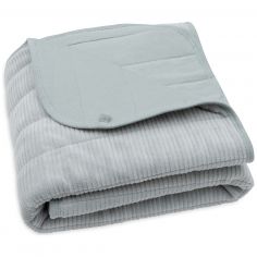 Couverture en jersey Velvet Rib Sea Green (75 x 100 cm) - Jollein