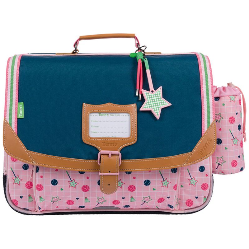 Cartable Les Fantaisies Caroline Vert et Rose (38 cm) Tann's Produit 1