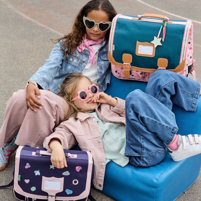 Cartable Les Fantaisies Caroline Vert et Rose (38 cm) Tann's Ambiance 2
