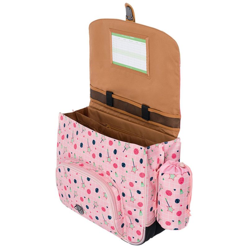 Cartable Les Fantaisies Caroline Vert et Rose (38 cm) Tann's Produit 7