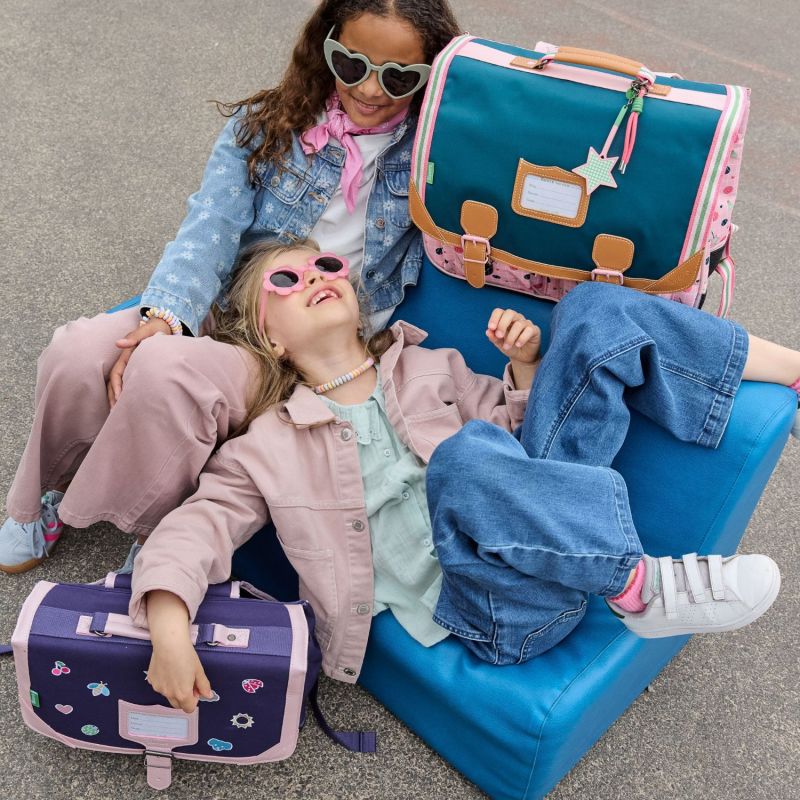 Cartable Les Fantaisies Caroline Vert et Rose (38 cm) Tann's Ambiance 9