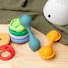 Lot de 2 hochets ours et lion en silicone Little L Ambiance 2