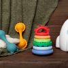 Lot de 2 hochets ours et lion en silicone Little L Ambiance 6
