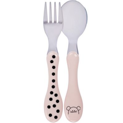 Set de 2 couverts Little Chums souris Lässig